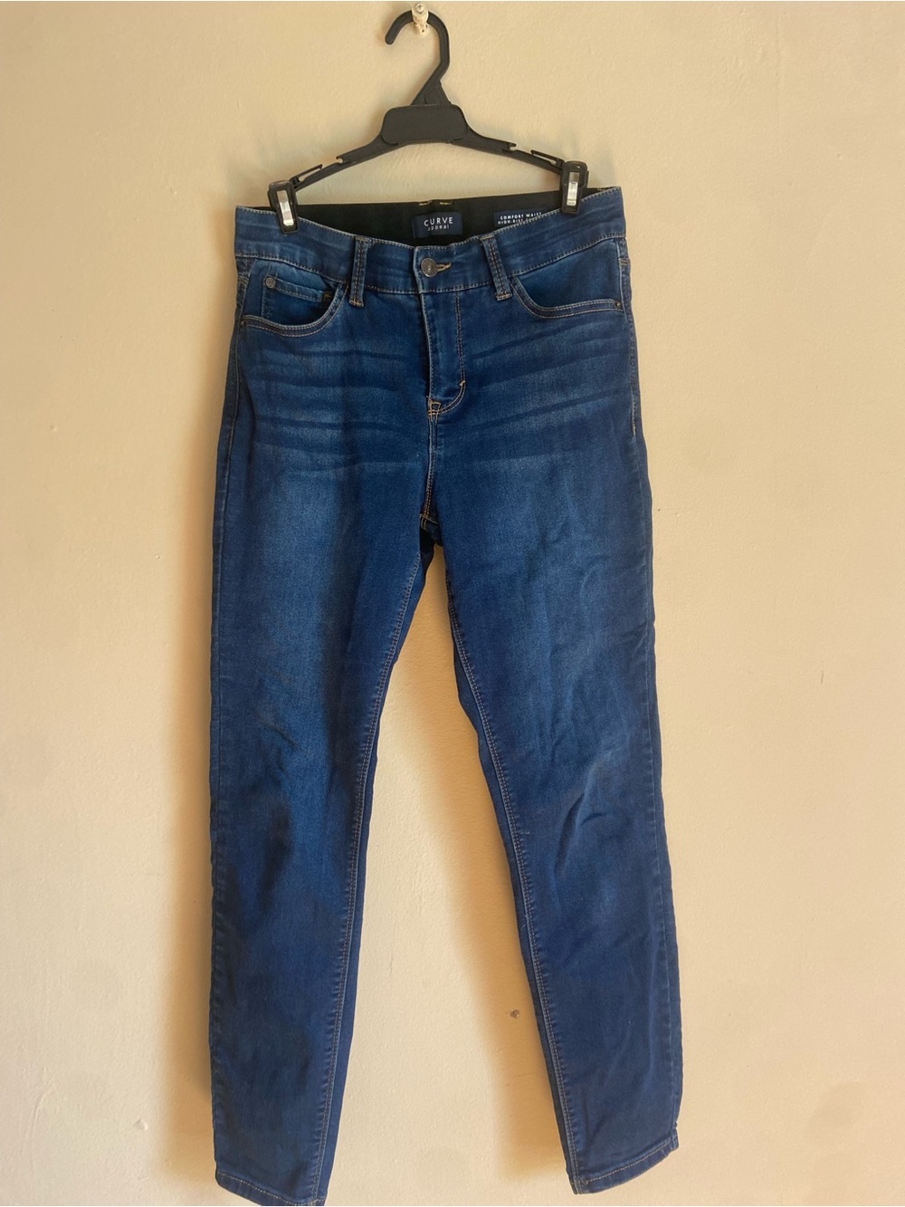 Curve Appeal Dark Blue Skinny Jeans – Stretch High-Rise Fit